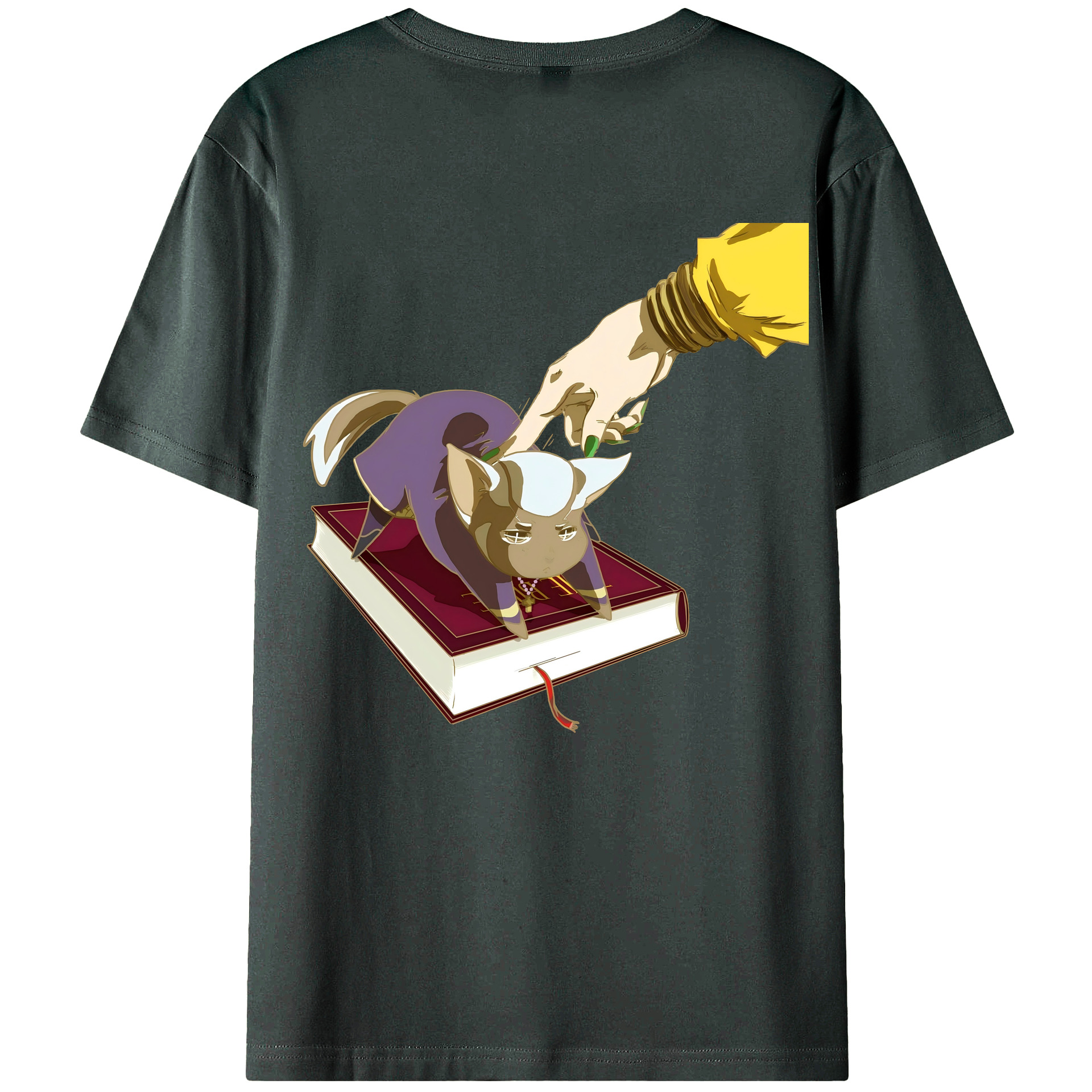 （画像用） ジョジョの奇妙な冒険 JoJo's Bizarre Adventure 綿100％ メンズ半袖Tシャツ（バックプリント） 通気性